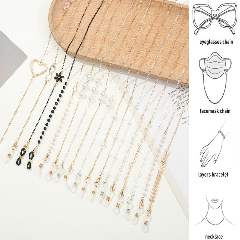 Mask Chain Holder - 2022 سلسلة النظارة الموضة للنساء اللؤلؤ