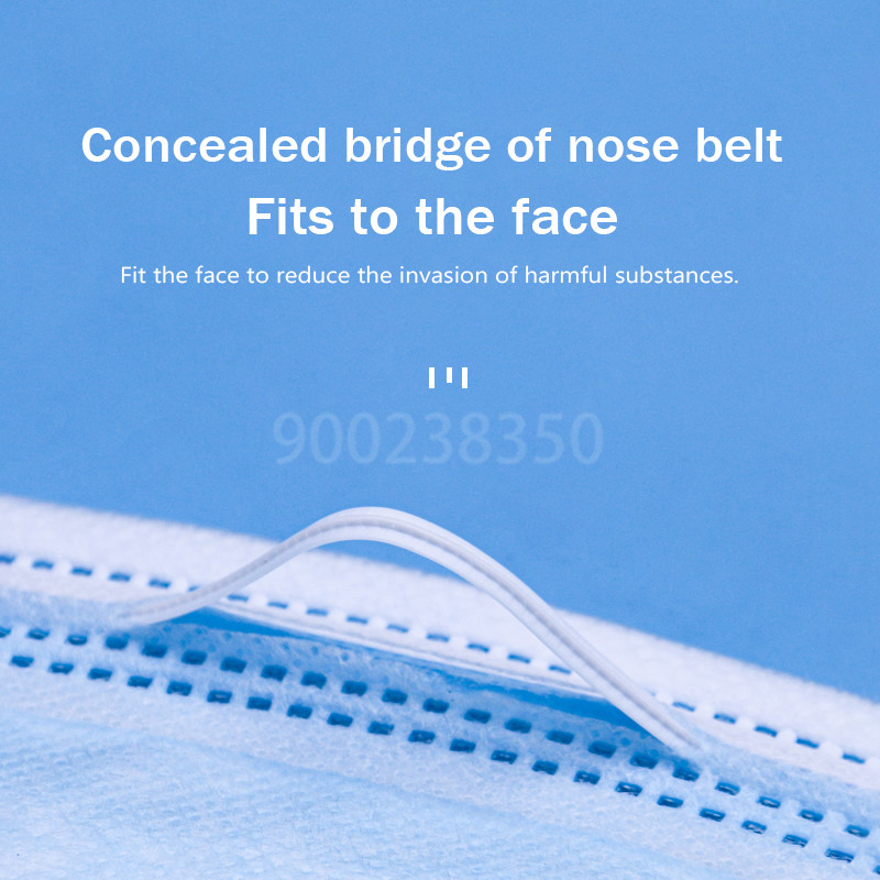 10-500 قطعة من أقنعة الوجه الق - مراجعة Disposable Mask Blue وسعره